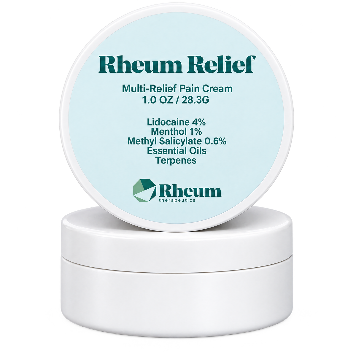 Rheum Relief OTC Topical Pain Relief Cream - Lidocaine 4%, Menthol & Methyl Salicylate, Cooling Formula, 1 oz